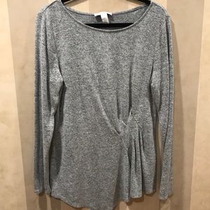 Gray Gathered sweater